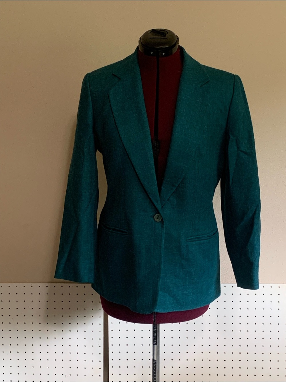 Vintage KGR Nordstrom‘s Classic Teal Single-Button Blazer